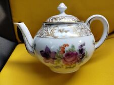 Antique Porcelain Schumann Empress  Dresden Flowers Teapot  picture