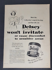 Delsey Toilet Tissue-Won't Irritate or Cause Discomfort-Vintage Print Ad  1949 picture