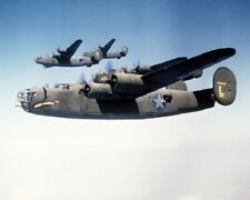 Consolidated B-24 Liberator Bombers in flight 8x10 WWII WW2 Color Photo 833a picture