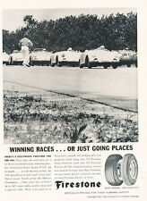 1961 Firestone Tire Porsche 356 Race - Classic Vintage Car Advertisement Ad J32 picture