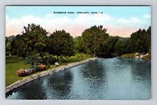Ypsilanti MI-Michigan, Riverside Park, Vintage Postcard picture