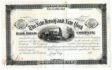 1880 New Jersey & New York Railroad RR Stock Blank Proof First One Ever Printed picture