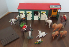 Vintage Toy (Pine Lodge) Riding School Plastic Model Set with Horses & Jockeys picture