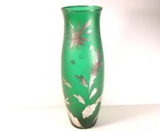 Carl Goldberg Silver Overlay Glass Vase Haida Bohemian Art Nouveau C1900 picture