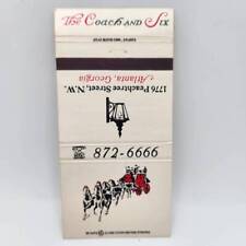 Vintage Matchcover The Coach and Six Atlanta Georgia Restaurant 1776 Peachtree S picture