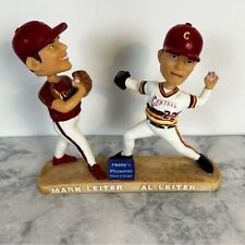 Mark &  Al Leiter baseball bobble head figurines NTS 6x5in Phillys famous picture