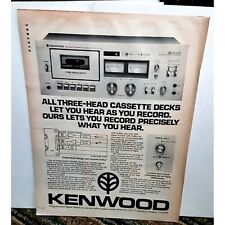 1978 Kenwood Three Head Cassette Deck Original Print Ad vintage picture
