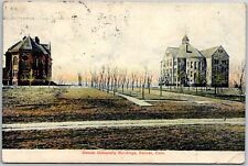 1909 Denver University Buildings Colorado CO Grounds Antique Posted Postcard picture