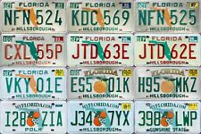 Lot of 12 Unrestored Florida License Plates issue dates 1978 1986 1991 1998 2003 picture