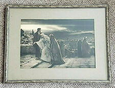 VINTAGE LITHOGRAPH 'MARY DEPARTS CALVARY GOLGOTHA, AFTER THE CRUCIFIXION'  picture