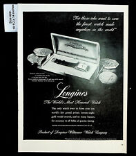 1947 Longines Wittnauer Watch Co. Band Women Men Jewelry Vintage Print Ad 29332 picture