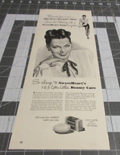 1946 Print Ad SweetHeart Toilet Soap Beauty Care picture