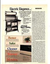 1986 Print Ad  Elmira Stove Works Electric Elegance or Wood/Coal Electric Com picture