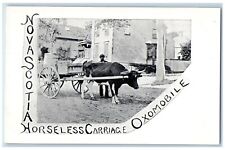 c1900's Horeless Carriage Oxomobile Nova Scotia Canada Unposted Antique Postcard picture