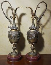 Pair of Neo-Classical Style Ewers Bronze & Marble picture