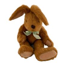 VTG Easter Chrisha Playful Plush Classic Style Bunny Rabbit Brown Sitting 1988 picture