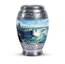 (10 Inch) Large Urns For The Ashes Painting Of Niagara Falls Affordable Funeral picture