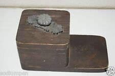 WOW Nice Vintage Aged Wooden Handmade 1970s Tobacco Box Holder Rare picture
