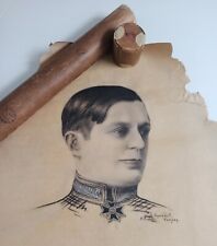 YUGOSLAVIA DRAWING OF DIPLOMAT WITH ROMANIA ORDER OF THE STAR ORIGINAL TUBE 1932 picture