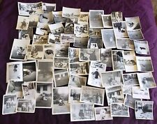 Lot of 60+ Antique Vintage Puppy Dog Photos Black & White Snapshots Photographs picture