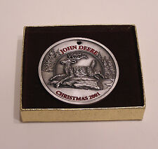 2001 John Deere Pewter Christmas Ornament picture