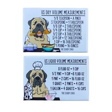 English Mastiff Dog Measuring Chart Magnet Set Kitchen Cooking and Baking Guide picture