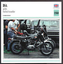 1968 BSA A65FS Firebird Scrambler 650cc Race Motorcycle Photo Spec Sheet Card picture