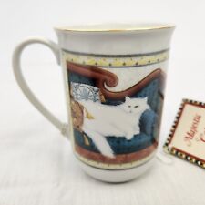 Majestic Cats Four Seasons Russ Berrie & Co 8 oz. Mug - White Cat on Sofa picture