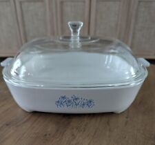 Corning Ware Made for Sears Model 8467310 Blue Daisy 8.5” Casserole Dish w/ Lid picture