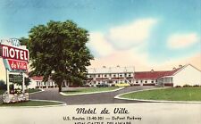 Motel de Ville - New Castle, Delaware - Vintage Postcard picture