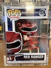 Funko POP Dbl Sign Grail # 1 of 2  JSA Cert Power Rangers 30th Anniv Red Ranger picture