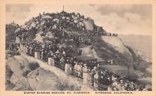 Riverside CA California Mt. Rubidoux Easter Sunrise Services 1920s Postcard  Vtg picture