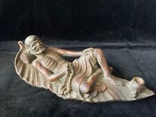 Old Chinese 1940s  wooden statue of dharma picture