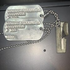 DOG TAGS Military Memorabilia With Vintage Can Opener Vintage WW1/WWII Rare 👀🚨 picture