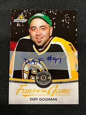 2011 Pinnacle Fans of the Game Duff Goldman #3 Autograph Card AA picture