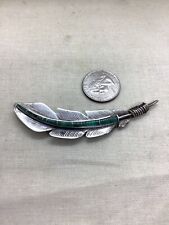 Sterling Silver Ben Eustace ZUNI Feather Brooch 10g 3.25” (B-4) picture