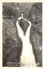 RPPC, Corbett OR Oregon   NECKTIE OF WAHKEENA FALLS   c1940's Sawyer Postcard picture