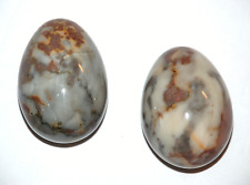Pair of Italian Marble Alabaster Stone Eggs 3
