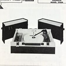 Vintage Original 1968 Phonola Phono 3108A Wire Schematic Service Manual picture