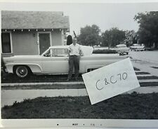 1958 Lincoln Continental Original Black & White Kodak Photo, Car Image picture