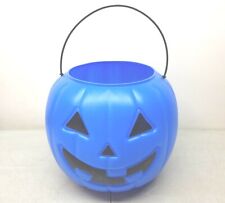 Amloid Corp Blue Halloween Trick Or Treat Pumpkin Bucket Vintage Rare Color picture