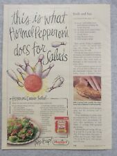1998 Magazine Advertisement Page Hormel Pepperoni Caesar Salad Recipe Print Ad picture