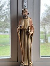 Antique Rare VERY OLD 1940 Signed TMOC Saint Joseph 13” Tall X 3” W Rare Find picture