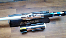 RARE VINTAGE Star Wars Master Replicas Lightsaber /6 BATTERIES / BLUE / TESTED / picture