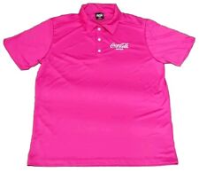 Coca-Cola Spiced Embroidered Purple Pink Polo Performance T Shirt Mens Large HTF picture