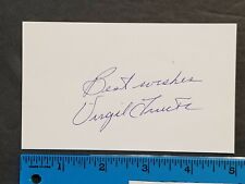 1950S-70S VINTAGE 3X5 CARD HAND SIGNED AUTO VIRGIL TRUCKS W/COA JSA AVAILABLE picture