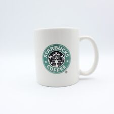 2004 Ceramic Starbucks Classic White Coffee Mug Green Siren Logo 12 oz Vintage picture