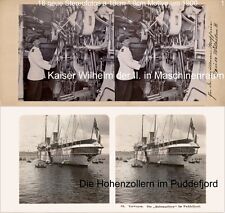 18 Stereoviews german Ships Warships Hohenzollern Kaiser Wilhelm II. Lot 1 picture