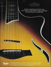 Taylor T5 Thinline Fiveway acoustic/electric sunburst guitar advertisement print picture