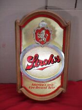Vintage 1987 Stroh's Fire Brewed Flourscent Light up Beer Bar Wall Sign 19